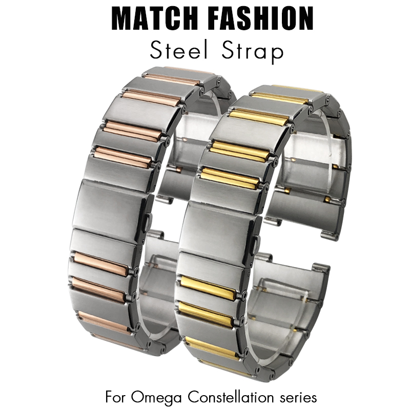 Omega Watch Constellation - 24 มม. 17 มม. คุณภาพสูงสแตนเลสสตีลสายนาฬิกาสำหรับโอเมก้า 41