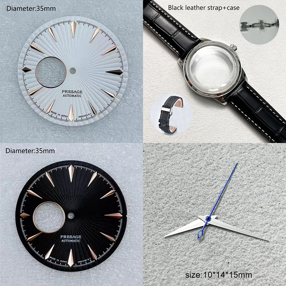 Seiko Watch Presage - หน้าปัดนาฬิกา NH38 35 มม. ลายโลโก้ Presage