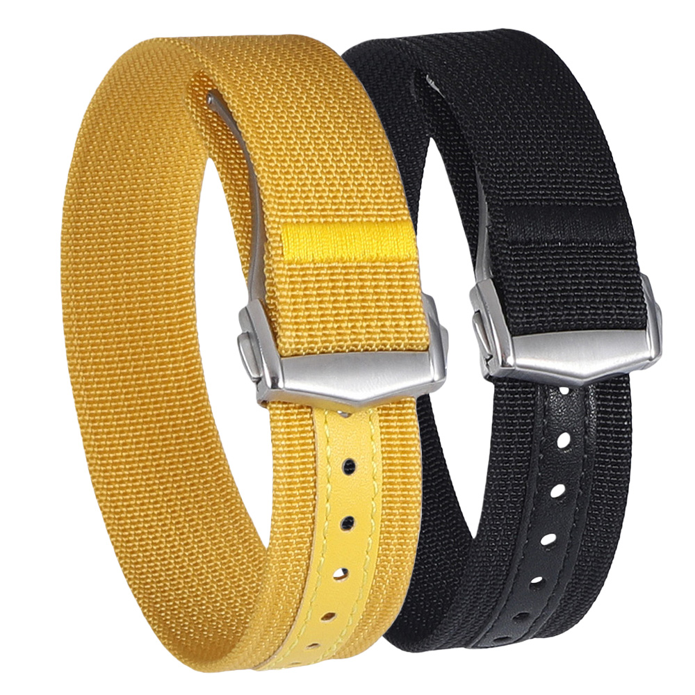 Nato Strap Nylon - สายนาฬิกาไนลอนแบบพับได้ สายนาฬิกาผ้าแคนวาส สายรัดข้อมือ 20 มม. 22