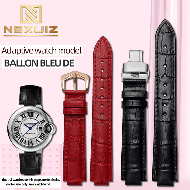 Cartier Watch Ballon Bleu - สายนาฬิกาหนังสำหรับ BALLON BLEU DE CARTIER สายนาฬิกาผู้หญิงผู้ชาย
