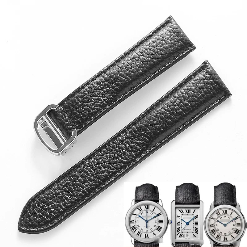 Cartier Watch Tank - สายนาฬิกาหนังแท้สำหรับคาร์เทียร์ แทงค์ ลอนดอน โซโล ซอฟท์ คอมฟอร์ท