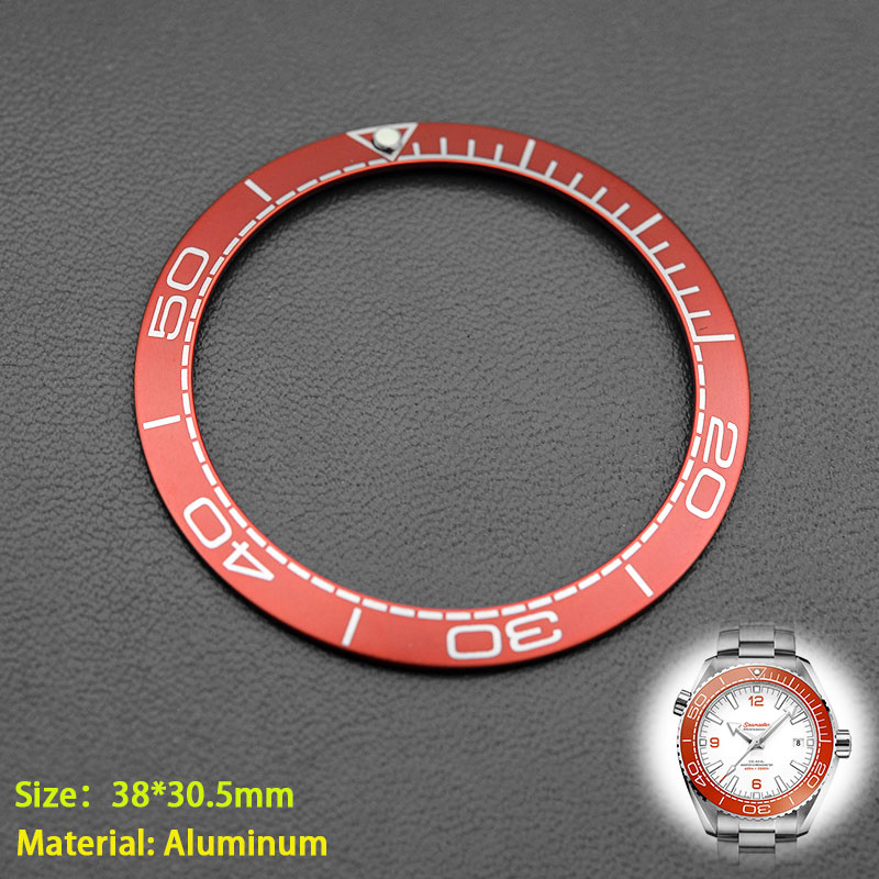 Omega Watch Seamaster - 38*30.5มม.นาฬิกา Sloping อลูมิเนียม Bezel แทรกเปลี่ยนอุปกรณ์เสริมสำหรับนาฬิกา Seamaster