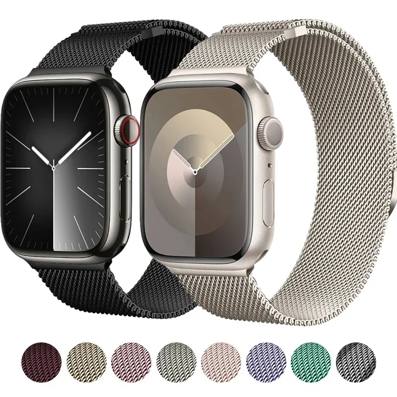 Milanese Loop Magnetic - ห่วงแม่เหล็กสําหรับ Apple Watch Band 44 มม.40