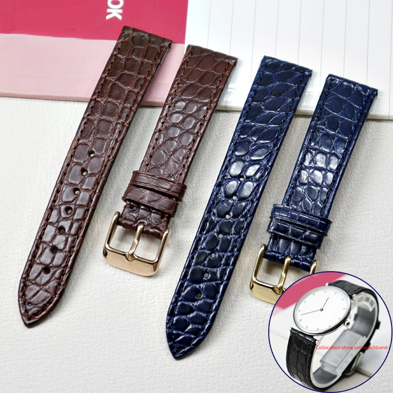 Omega Watch Speedmaster - จระเข้บางสายหนังแท้สําหรับ Longines L4 L2 Seiko Omega