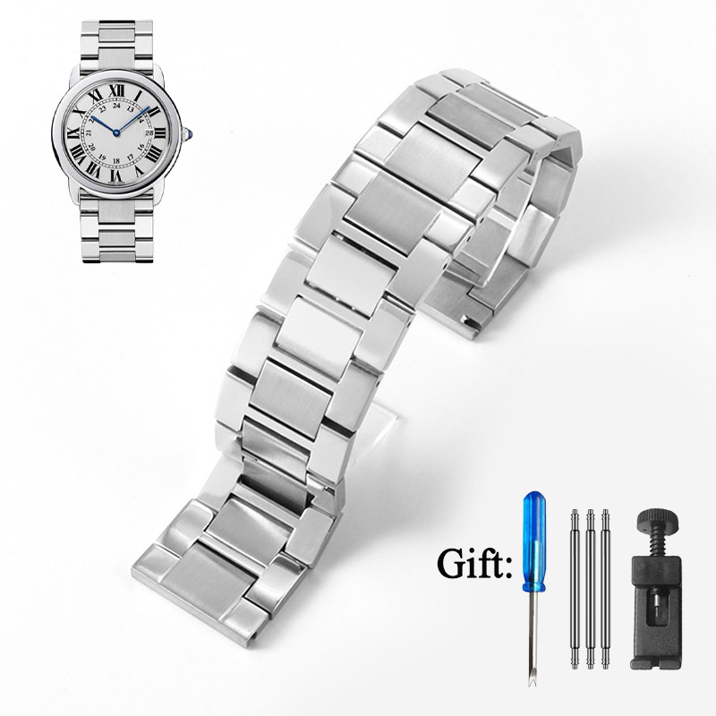 Cartier Watch Tank - สายนาฬิกาสแตนเลสสำหรับนาฬิกา Cartier Tank Londun SOLO Claire
