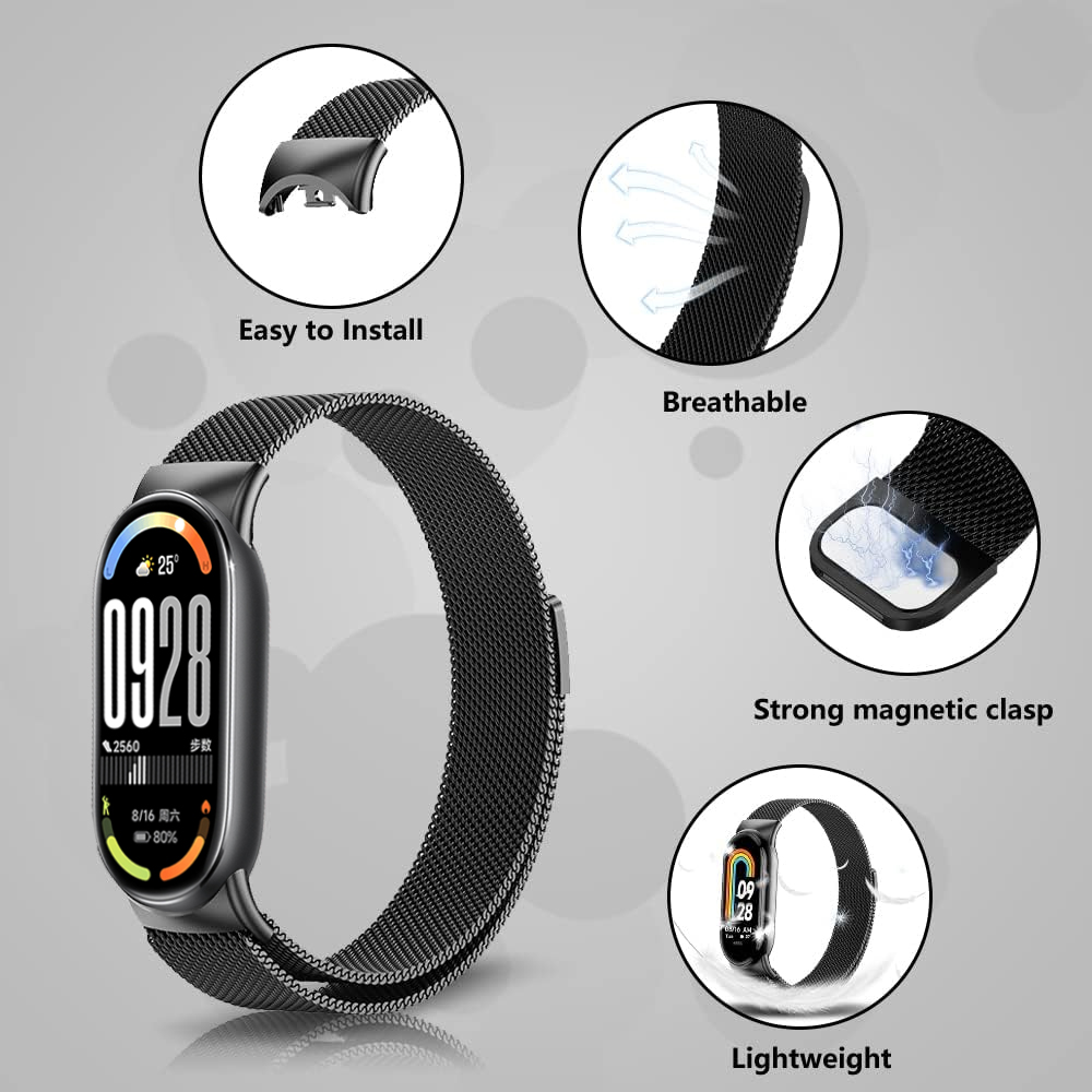 สายรัดแม่เหล็กสําหรับ Xiao mi  - Milanese Loop Magnetic บทวิจารณ์และราคา
