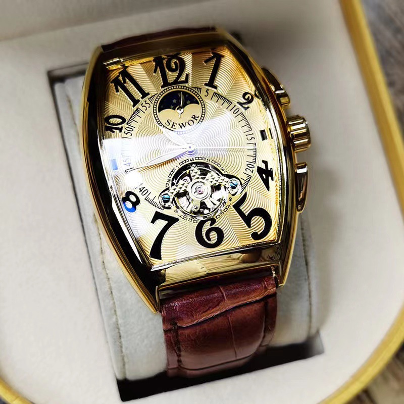 SEWOR นาฬิกากลไกชาย Tourbillon - Seiko Watch Presage บทวิจารณ์และราคา