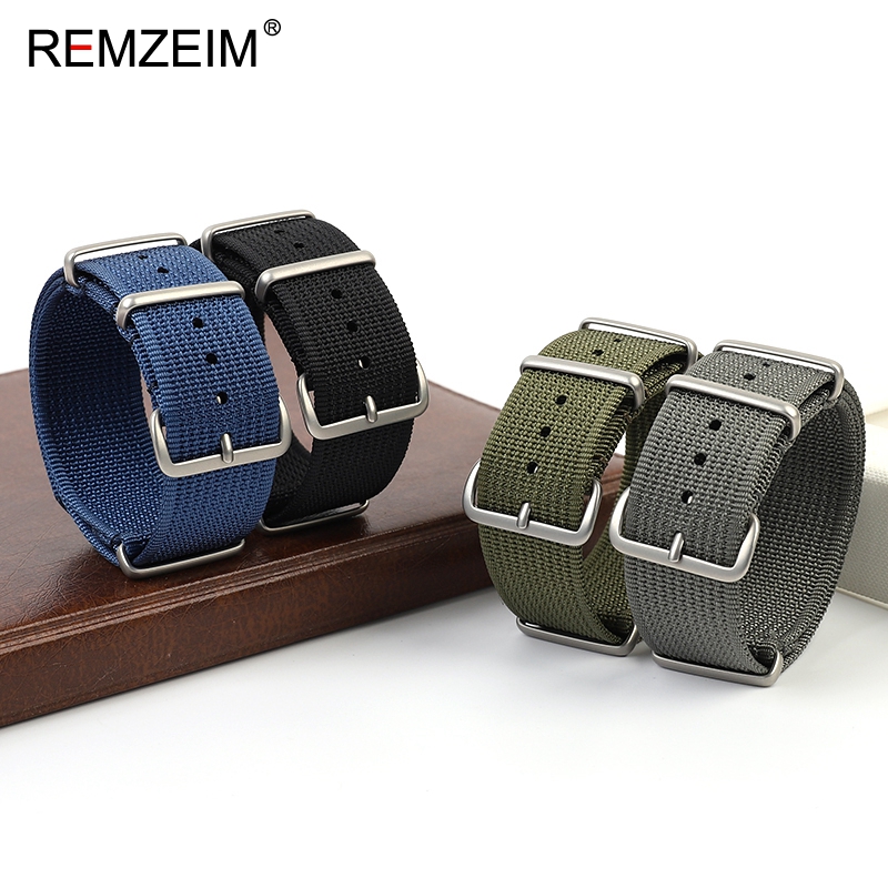 ใหม่Ribbedไนลอนสายนาฬิกา 18 มม - Nato Strap Nylon บทวิจารณ์และราคา