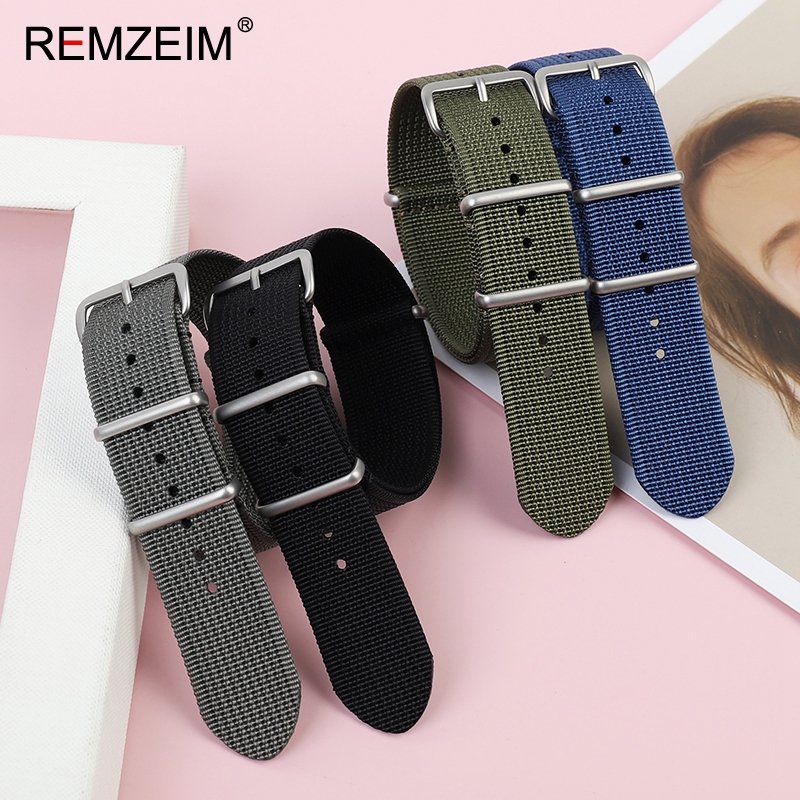 ใหม่Ribbedไนลอนสายนาฬิกา 18 มม - Nato Strap Nylon บทวิจารณ์และราคา