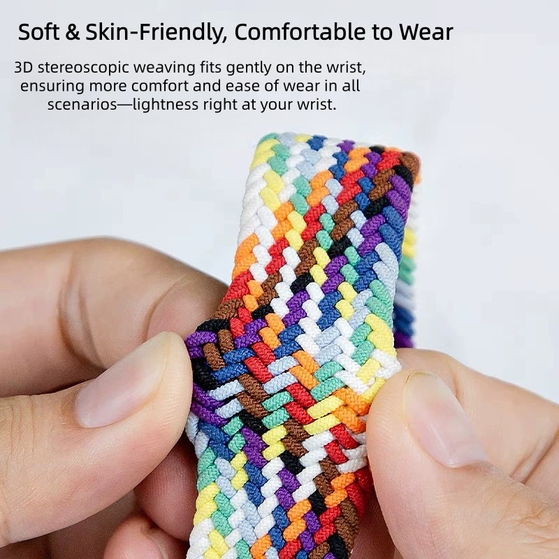สายนาฬิกาไนลอนแบบยืดหยุ่นสำหรั - Parachute Strap Elastic บทวิจารณ์และราคา