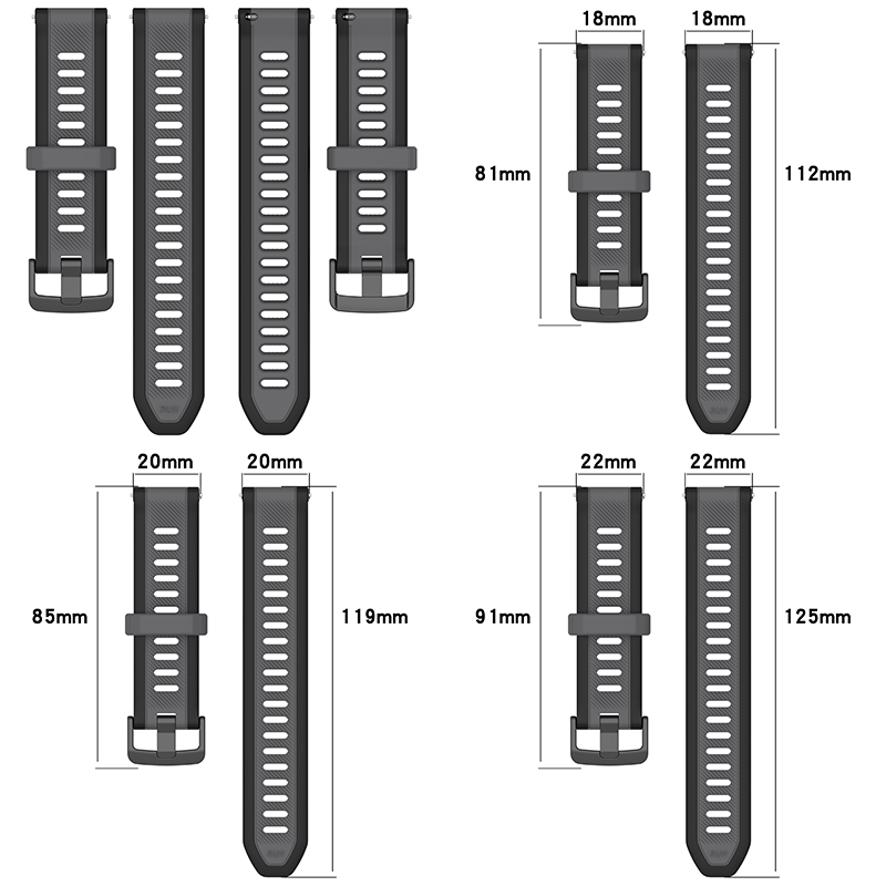 22 มม.20 มม.18 มม.สายซิลิโคนสำ - Silicone Watch Band 22Mm บทวิจารณ์และราคา