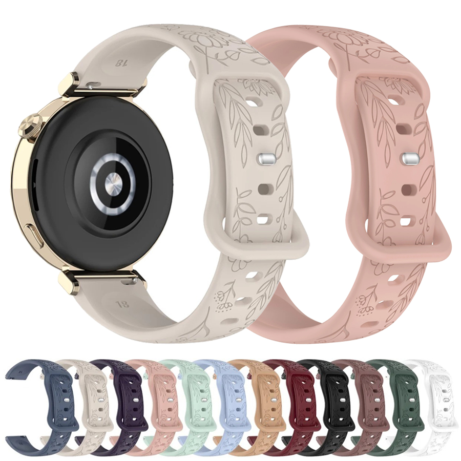 สายซิลิโคนลายดอกไม้ 3D ขนาด 20 - Silicone Watch Band 22Mm บทวิจารณ์และราคา