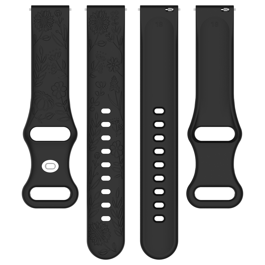 สายซิลิโคนลายดอกไม้ 3D ขนาด 20 - Silicone Watch Band 22Mm บทวิจารณ์และราคา