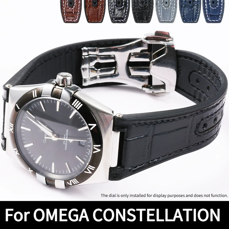 สายนาฬิกาหนังแท้ลายจระเข้ ซิลิ - Omega Watch Constellation บทวิจารณ์และราคา