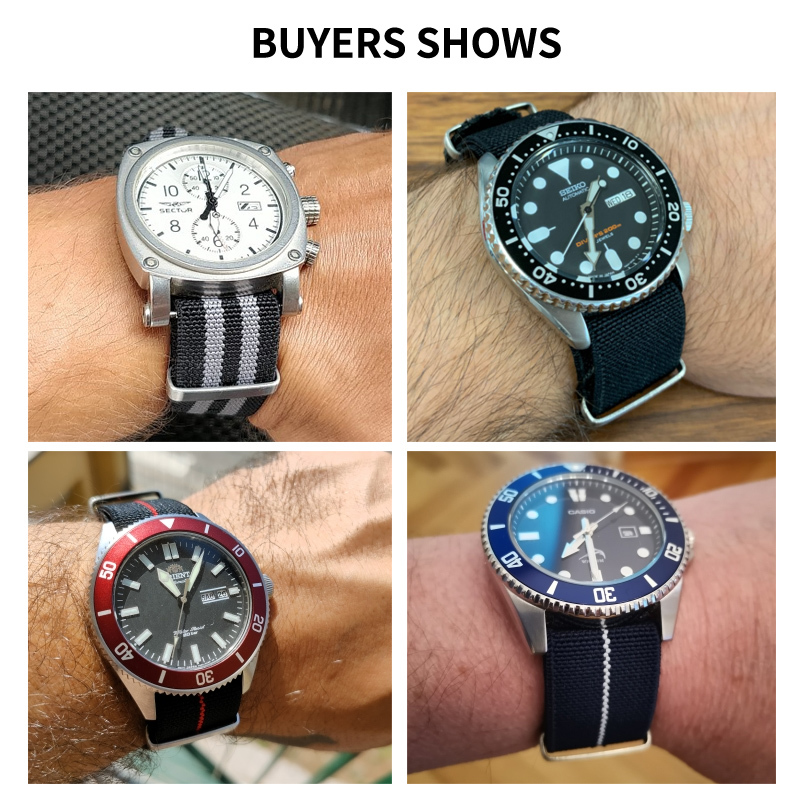 60's กองทัพฝรั่งเศสสายนาฬิกาสํ - Nato Strap Nylon บทวิจารณ์และราคา