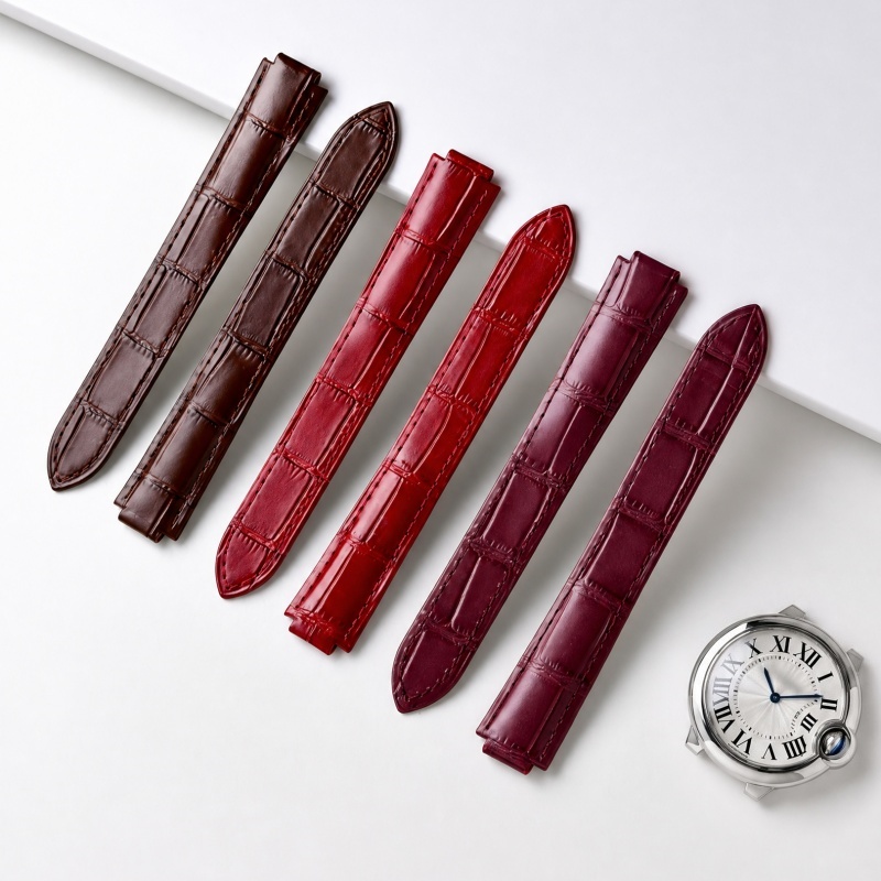 สายนาฬิกาหนังแบบโค้งสองด้าน สำ - Cartier Watch Tank บทวิจารณ์และราคา