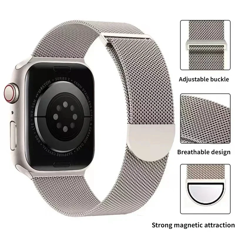 ห่วงแม่เหล็กสําหรับ Apple Watc - Milanese Loop Magnetic บทวิจารณ์และราคา
