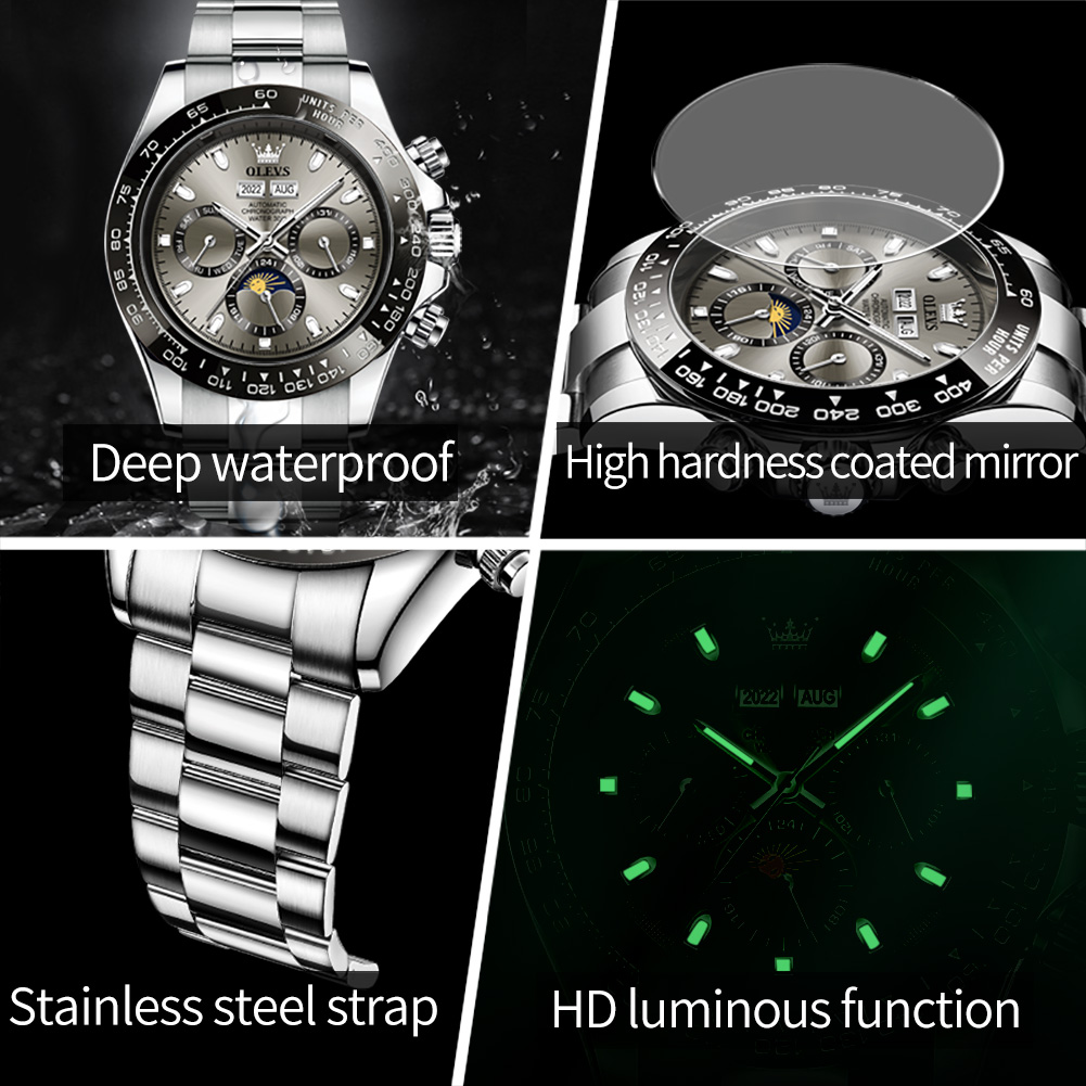 OLEVS 6654 Luxury Mens นาฬิกา  - Cartier Watch Tank บทวิจารณ์และราคา