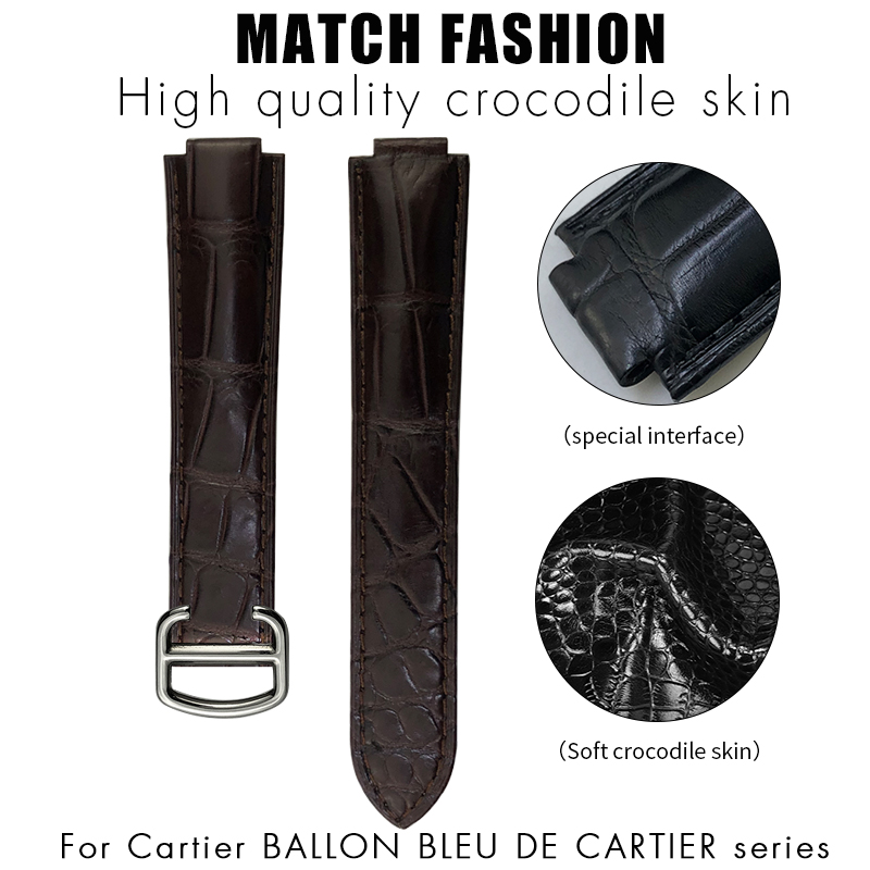 สายนาฬิกาหนังจระเข้สำหรับ Ball - Cartier Watch Ballon Bleu บทวิจารณ์และราคา