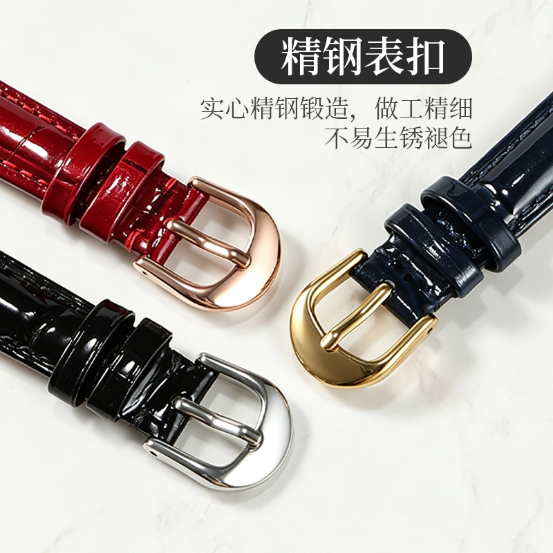 สายนาฬิกาหนังแท้แบบโค้งเงางาม  - Cartier Watch Ballon Bleu บทวิจารณ์และราคา